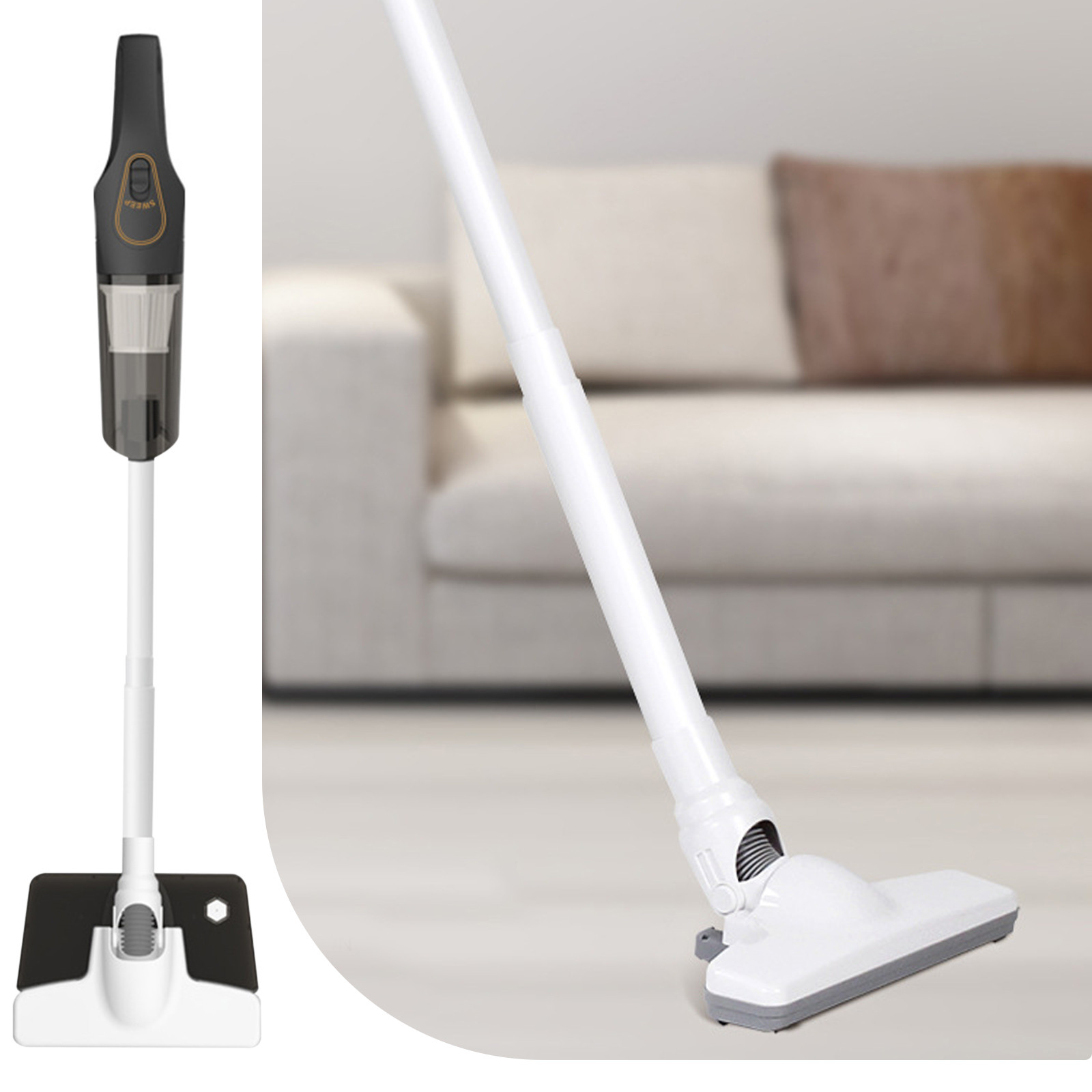JOGZMZ Stick Vacuum, Vacuum Cleaner with 30 Mins Long Runtime, Lightweight Vacuum Cleaner for Carpet and Hardwood Floor Pet Hair Built-in Water Tank, Home Essentials